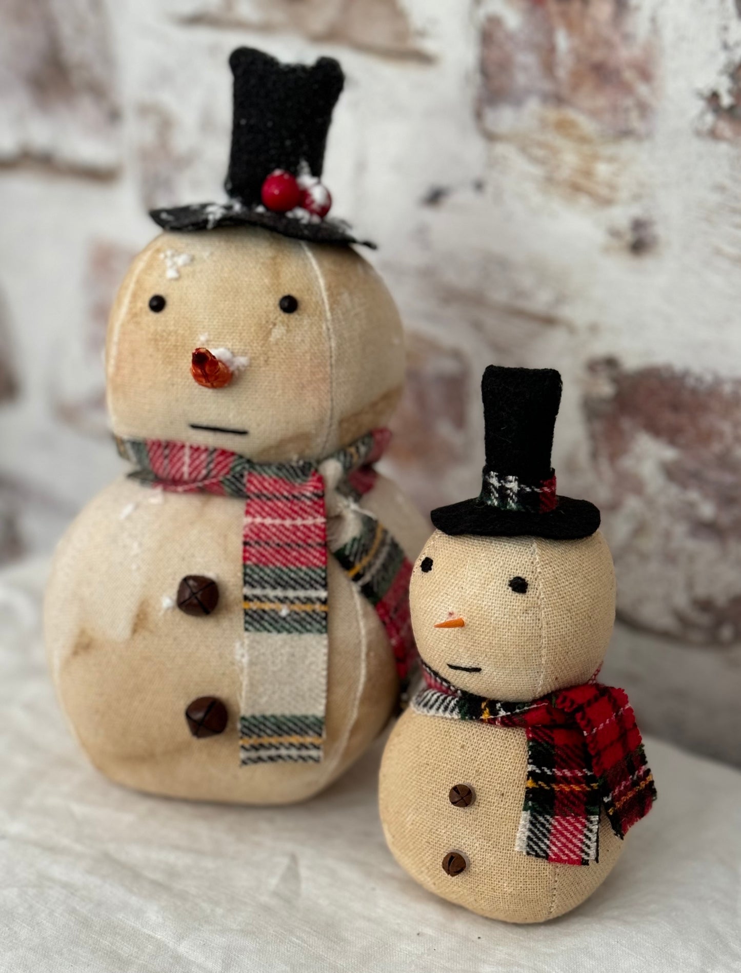 Snowman- Top Hat Snowman- Handmade Snowman- Christmas Snowman