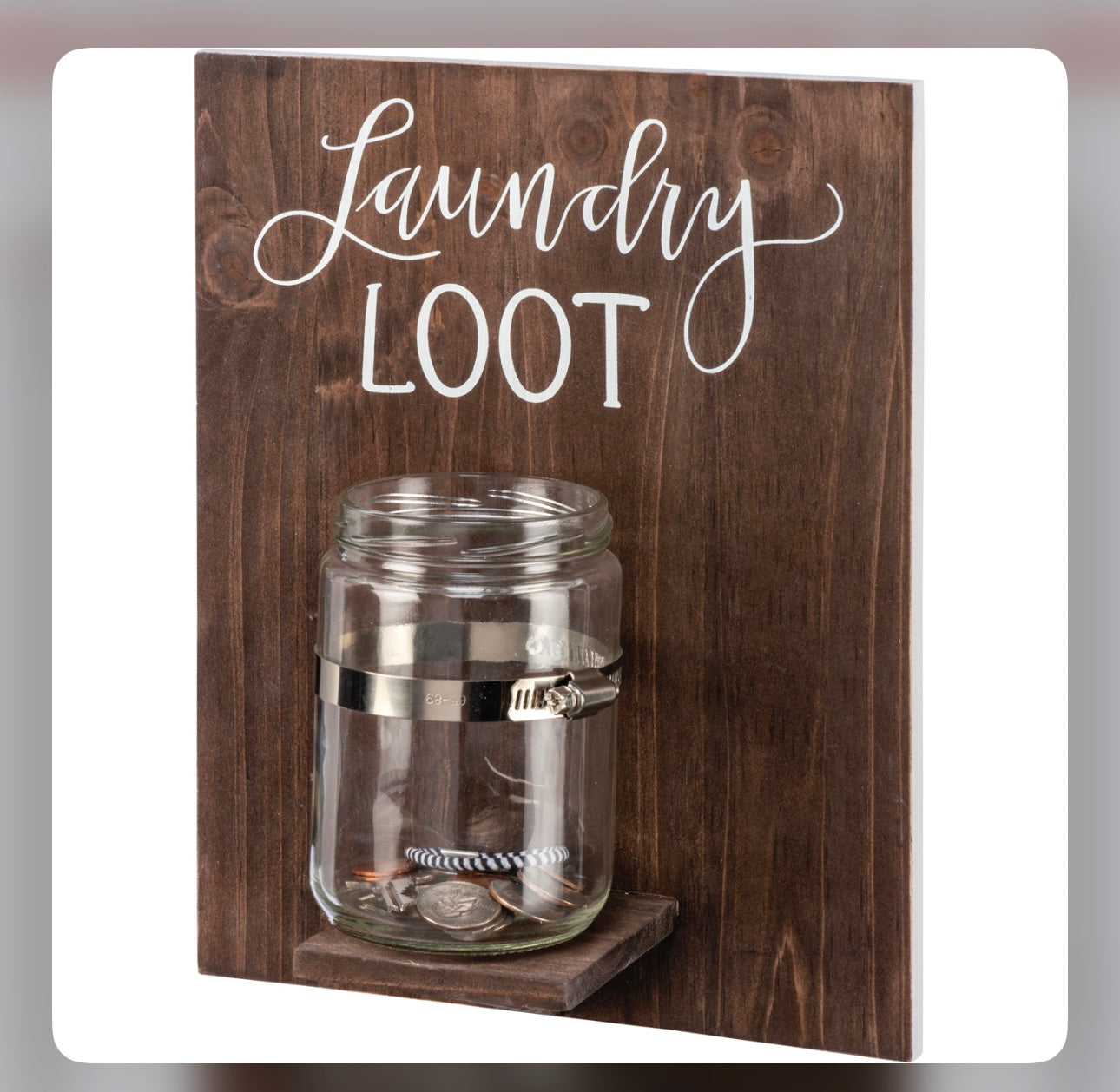 Laundry Sign- Laundry Loot Jar- Laundry decor- Farmhouse Sign