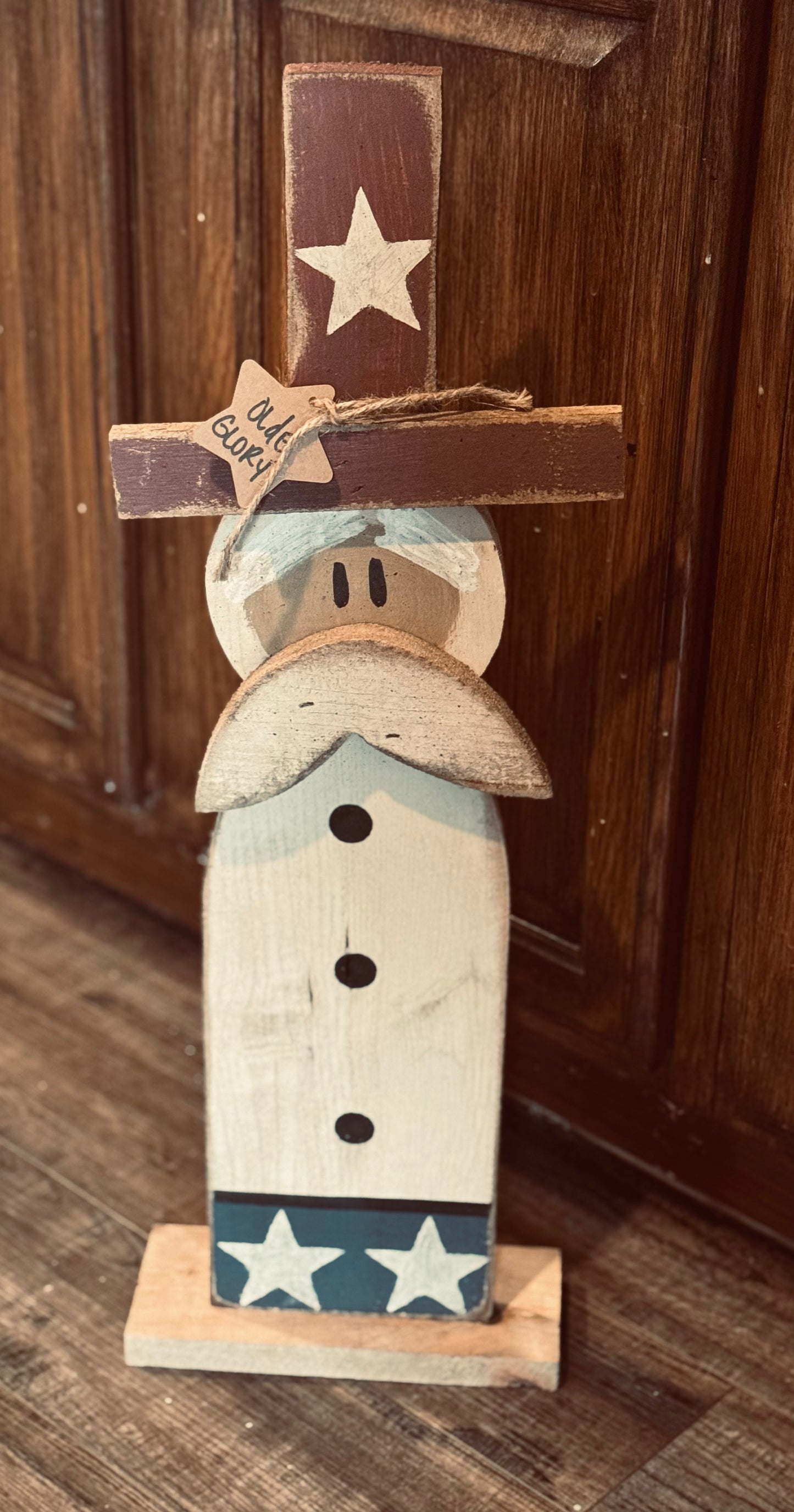 Uncle Sam -25 Inch Wood Standing Sam - Indoor/outdoor