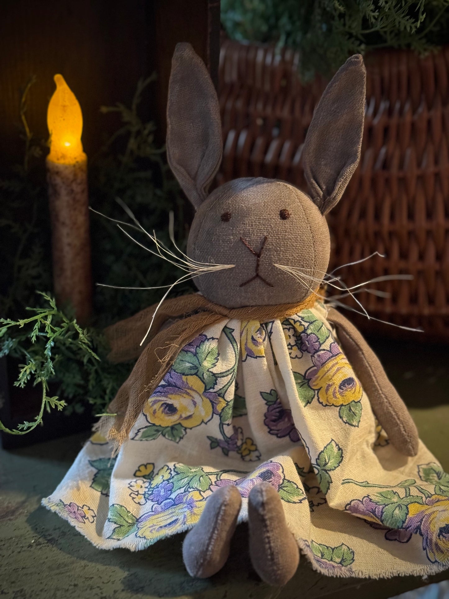 Handmade Bunny Depression Era Feed sack dress