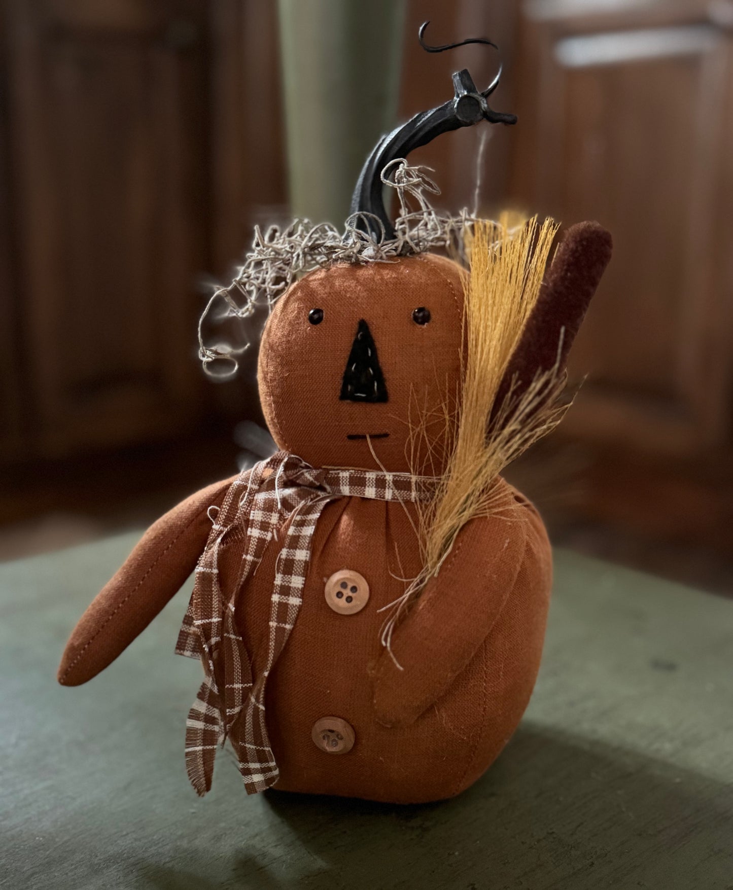 Fall Pumpkin Doll- Primitive Pumpkin Doll- Farmhouse pumpkin man