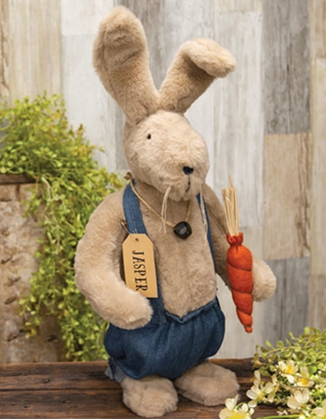 Jasper Bunny - Spring Bunny in overalls- Easter Bunny