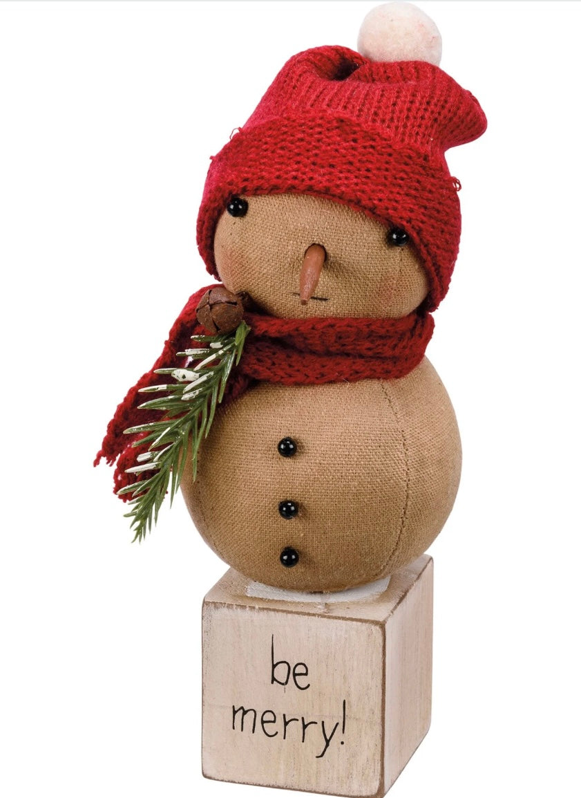Handmade Snowman- Christmas Snowman- Primitive Snowman
