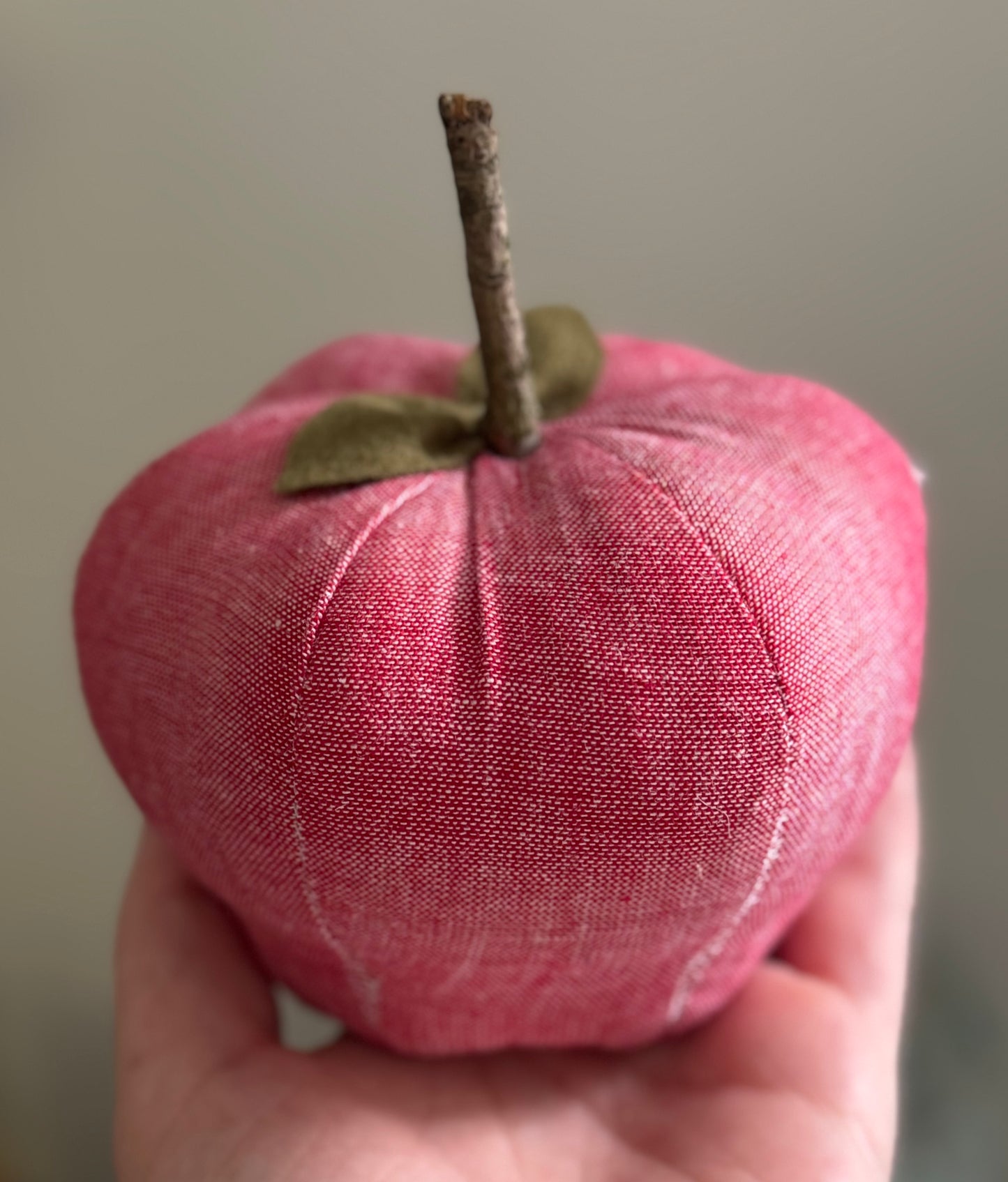 Handmade Apple- Fabric Apple - Farmhouse Apple
