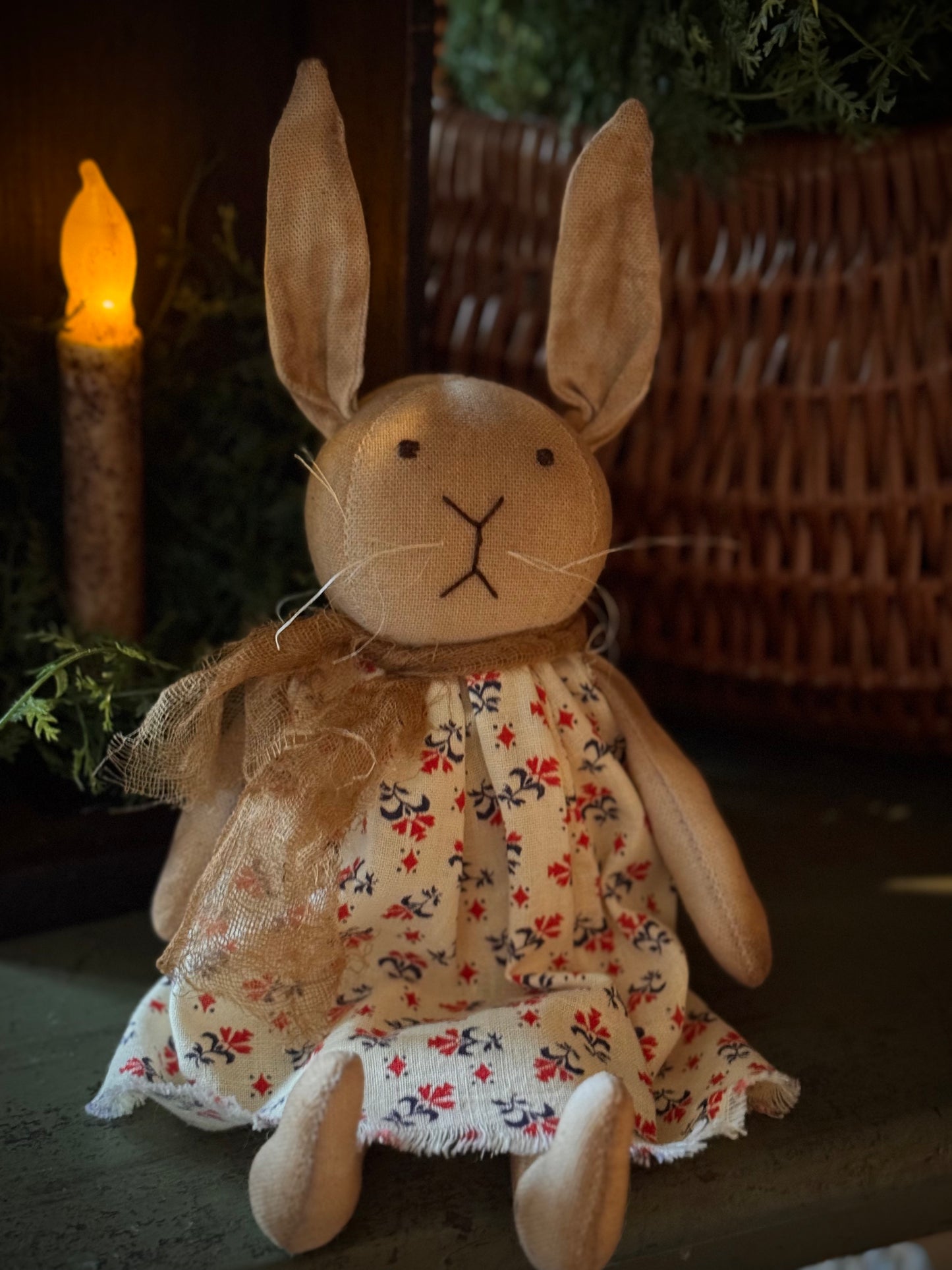 Handmade Bunny Depression Era Feed sack dress