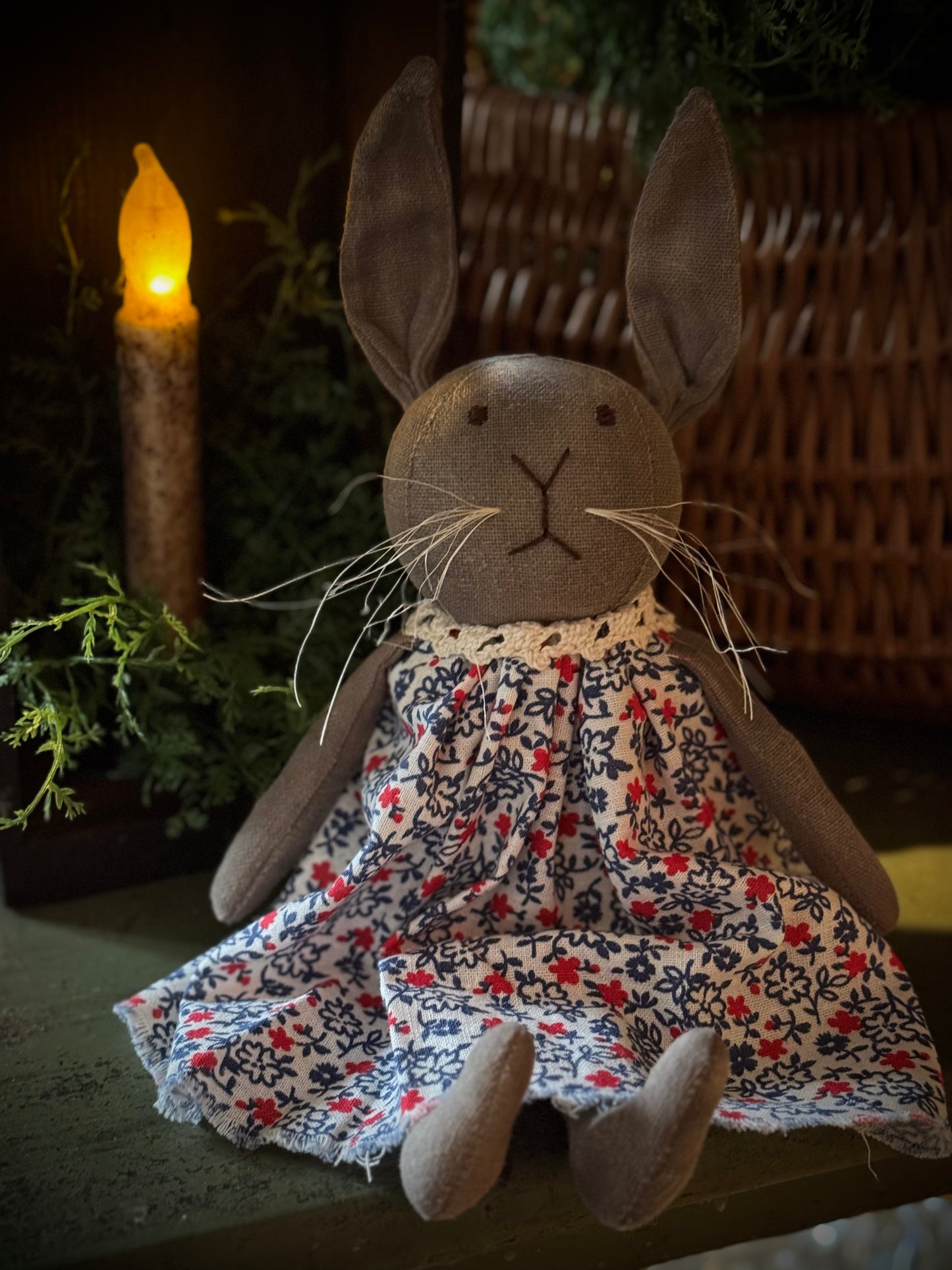 Handmade Bunny Depression Era Feed sack dress