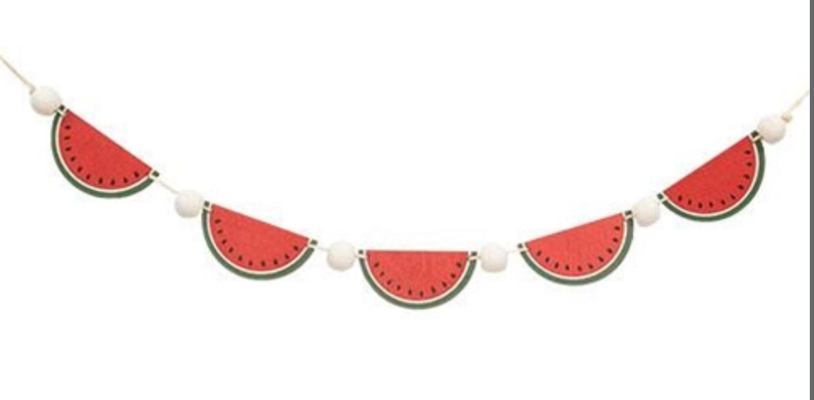 Watermelon Garland - Summer Garland- Summer Decor - Watermelon decor