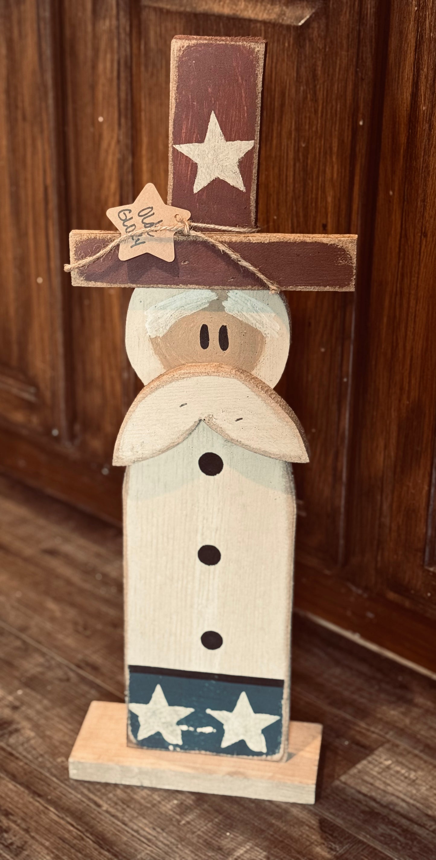 Uncle Sam -25 Inch Wood Standing Sam - Indoor/outdoor