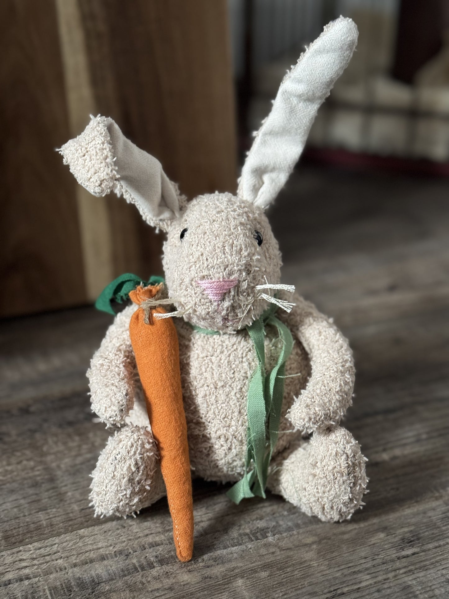 Handmade Bunny - Fuzzy Bunny Small- Easter Bunny- Farmhouse Bunny
