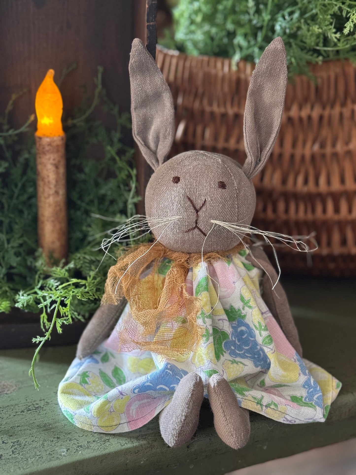 Handmade Bunny Depression Era Feed sack dress