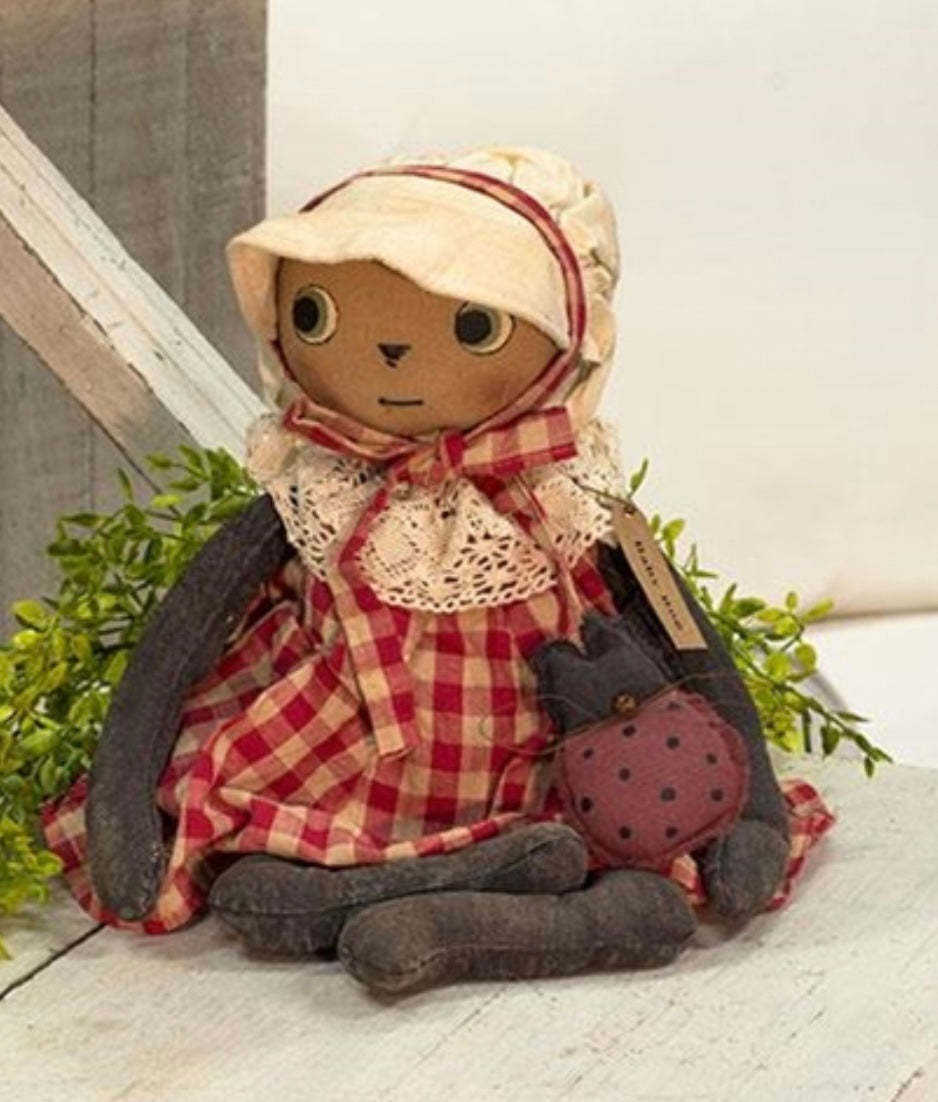 Lady Bug Doll - Handmade Doll - Primitive Doll- Farmhouse Lady Bug Doll