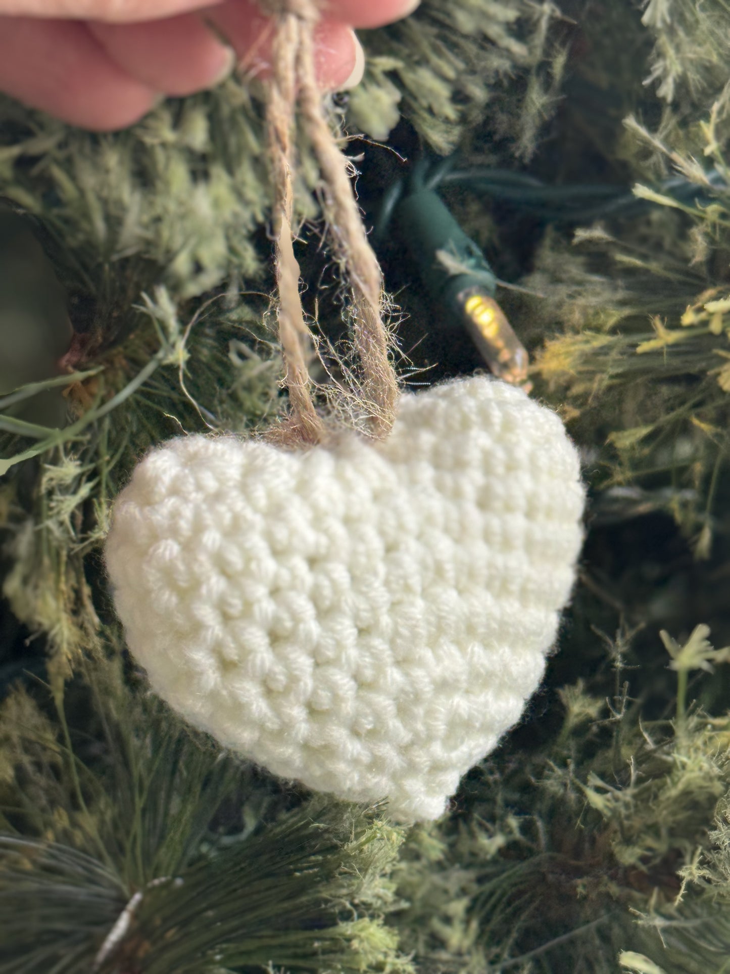 Knitted Heart Ornaments- Crocheted Heart Ornaments- Valentine Ornament- Valentines Day- Heart Bowl Fillers