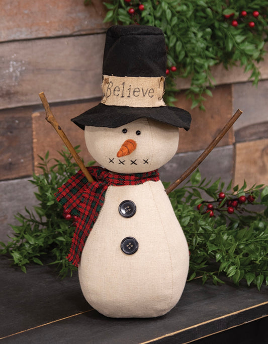 Snowman- Believe Snowman Holiday Decor- Christmas Snowman