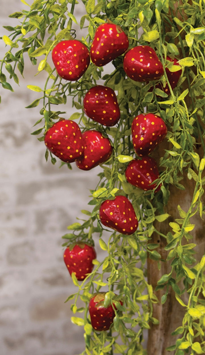 Strawberry Set - Strawberry Ornament SET 12- Realistic Strawberries