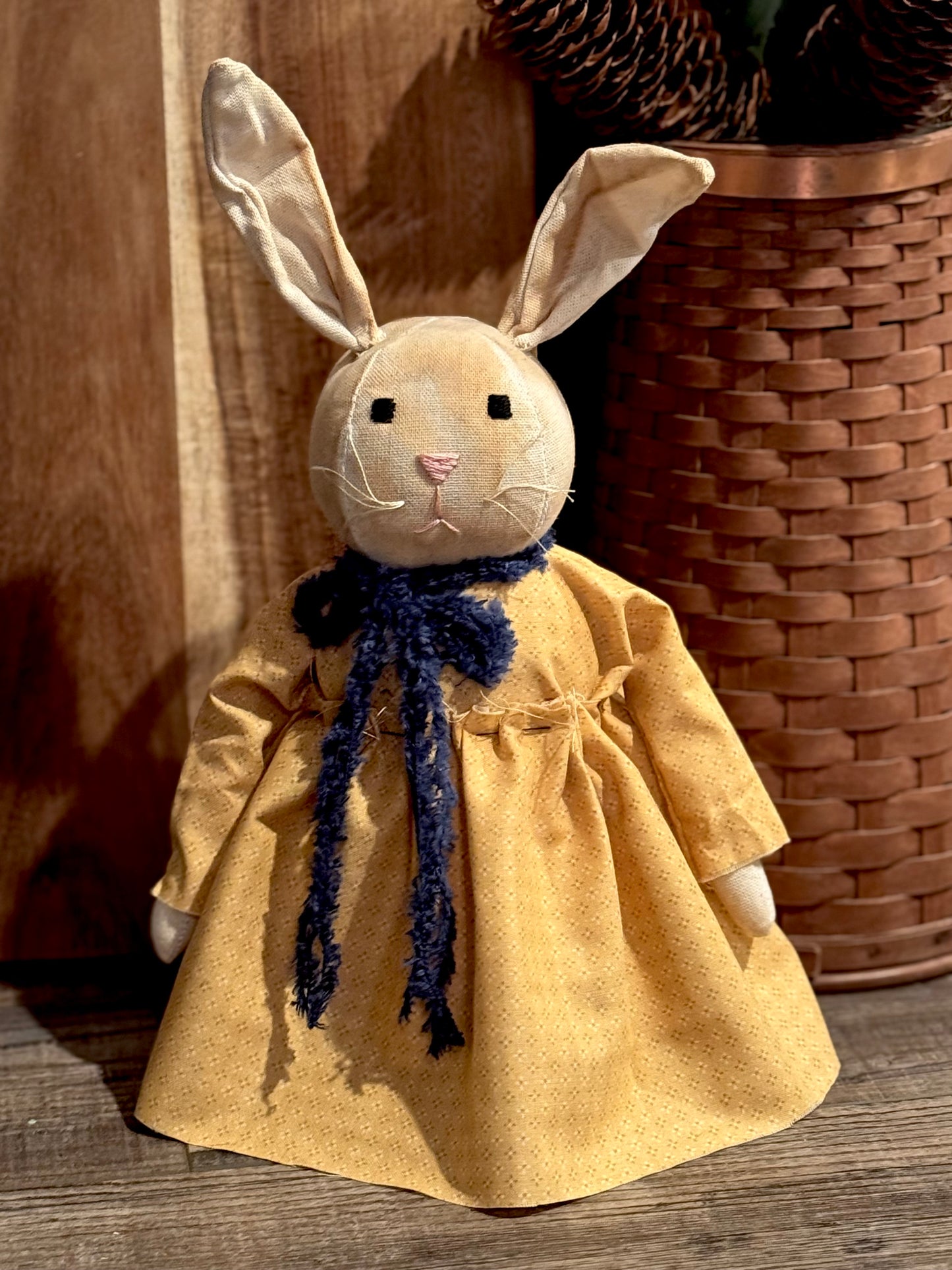 Handmade Bunny - Primitive Bunny Doll- Farmhouse Bunny- Easter Decor- Easter bunny