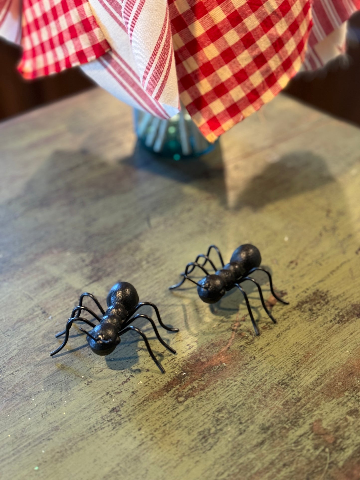 Metal Ants - iron ants - Summer Decor - picnic ants - set of 2 metal ants