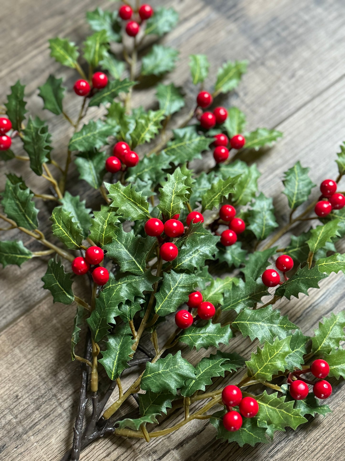 Holly Floral Picks - SET of 2 picks- Winter Floral - Christmas Holly- Christmas floral