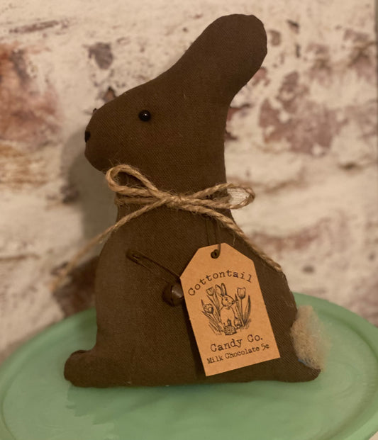 Chocolate Bunny- Fabric Chocolate Bunny- Easter Decor