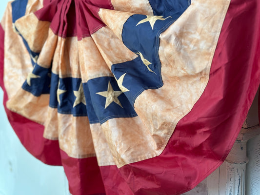 American Flag- Bunting Flag- 4th of July Decor- Americana Decor- Indoor/Outdoor Flag- Weather resistant Flag- Porch Flag-Farmhouse Decor