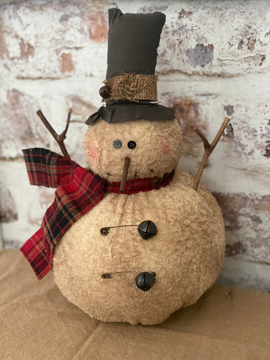 Grungy Snowman- Primitive Snowman- Country Snowman- Farmhouse Snowman- Christmas decor