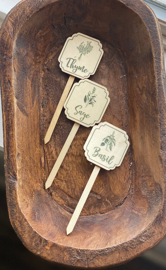 Herb Garden stakes SET