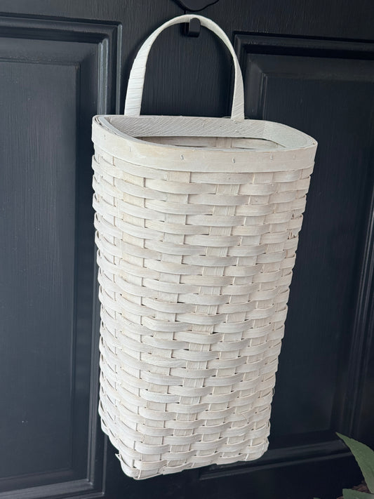 White Basket- Wall Basket- Front door basket