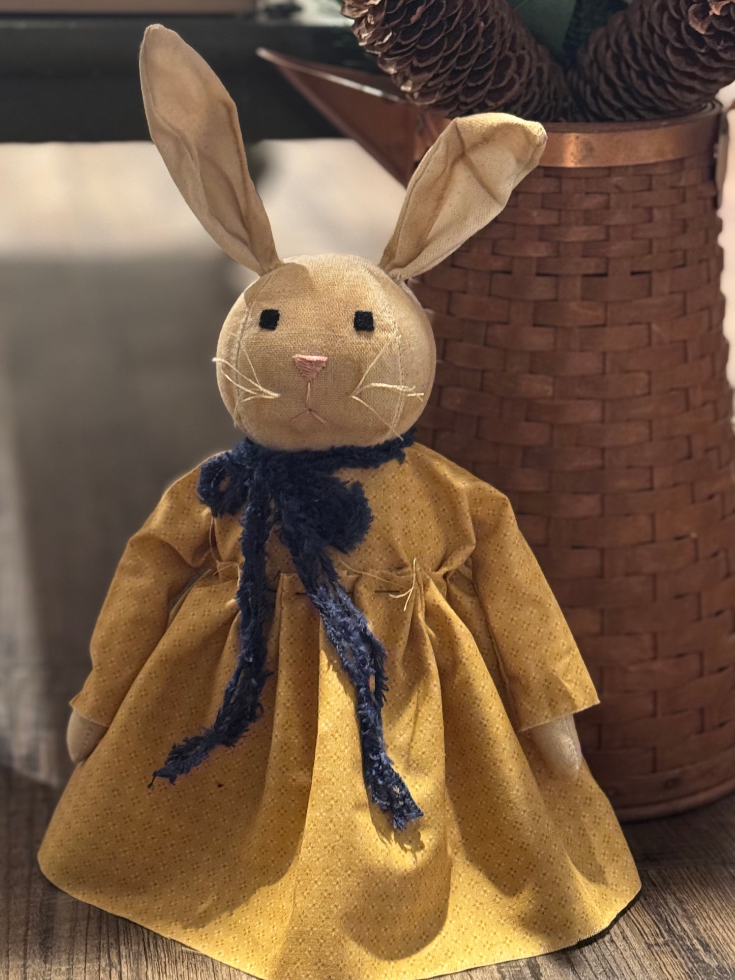 Handmade Bunny - Primitive Bunny Doll- Farmhouse Bunny- Easter Decor- Easter bunny