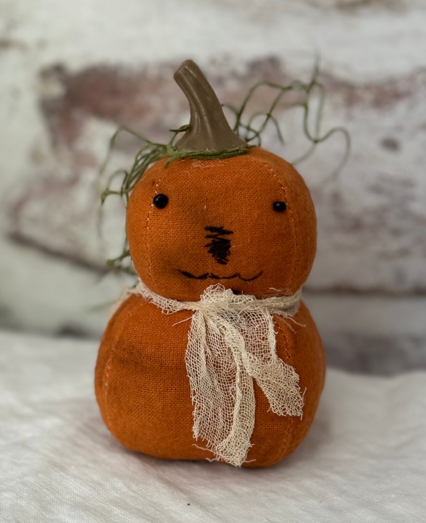 Little Pumpkin- Handmade Pumpkin Baby-Primitive Pumpkin Doll-Farmhouse Pumpkin Baby-Halloween Pumpkin-Fall Decor- Fabric Pumpkin