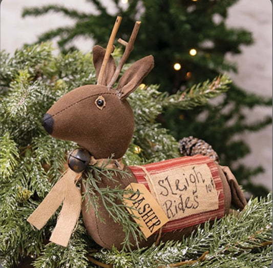 Dasher reindeer- FARMHOUSE reindeer- Christmas reindeer- Santa’s reindeer- primitive reindeer