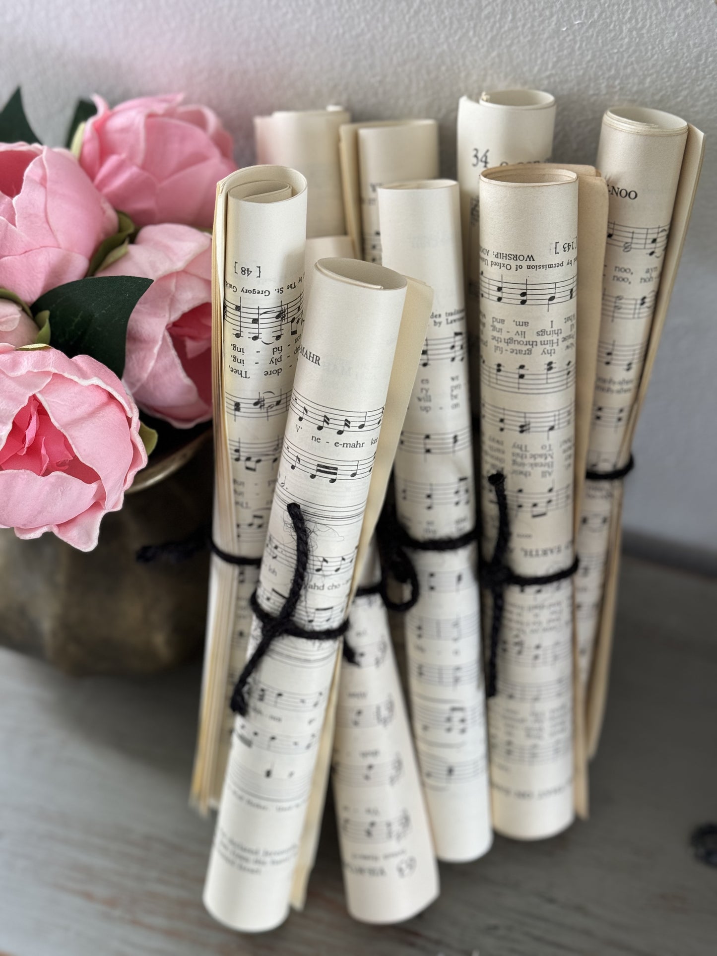 Vintage Sheet Music Bundles - 4 bundles vintage hymnal pages