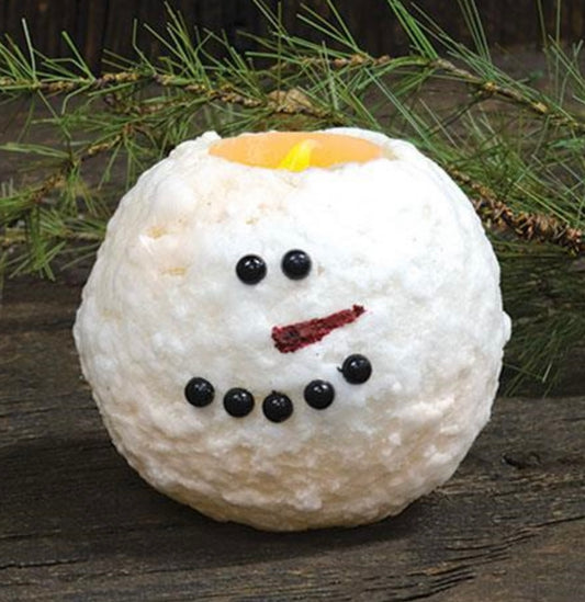 Snowman Candle - Battery Operated Snowman Candle