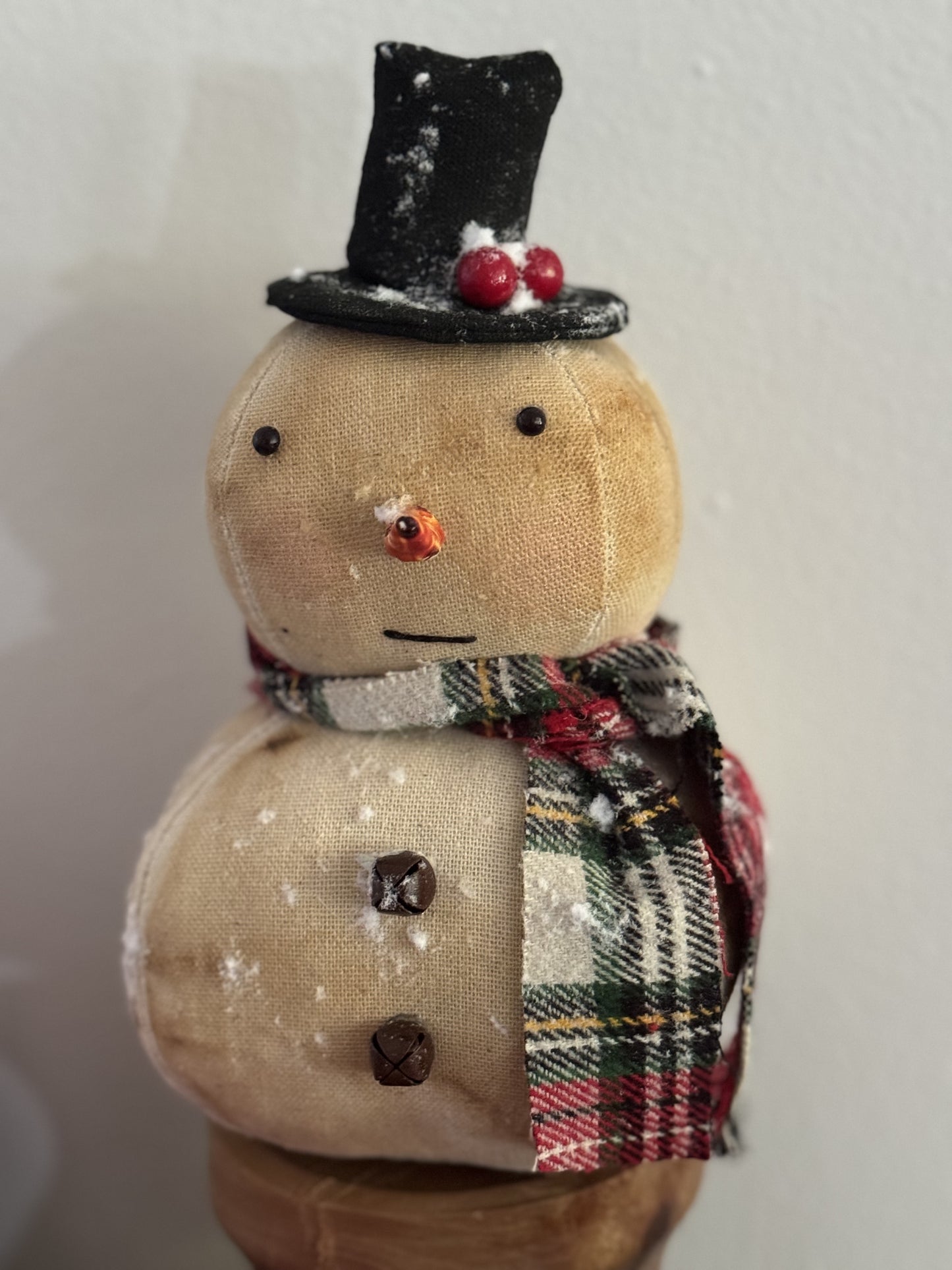 Snowman- Top Hat Snowman- Handmade Snowman- Christmas Snowman