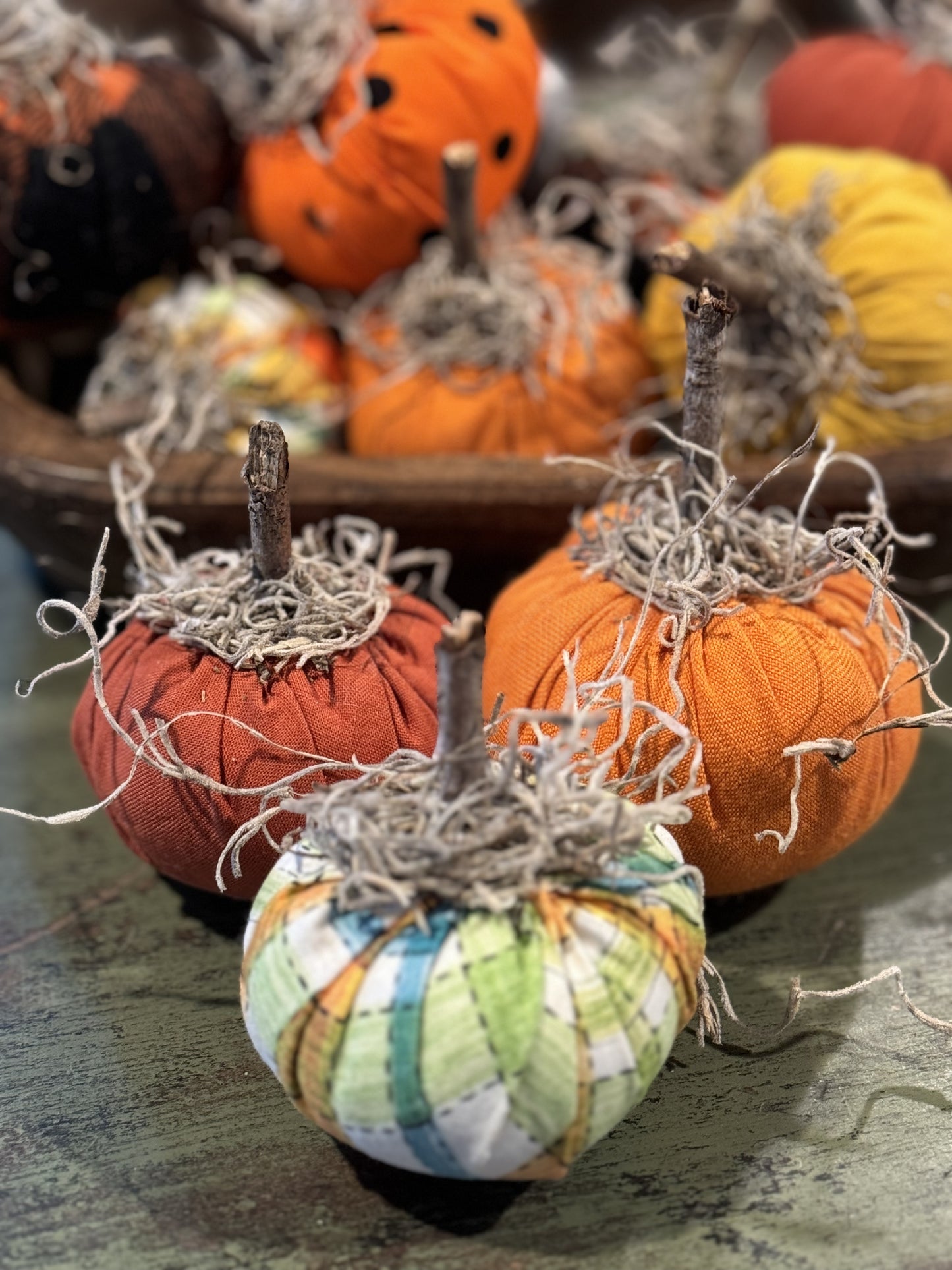 Little Pumpkin Bowl Fillers- SET of 12-handmade pumpkin bowl fillers