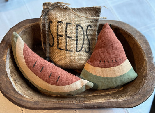 Watermelon Bowl Fillers - Fabric Watermelon Slices and Seed Pack