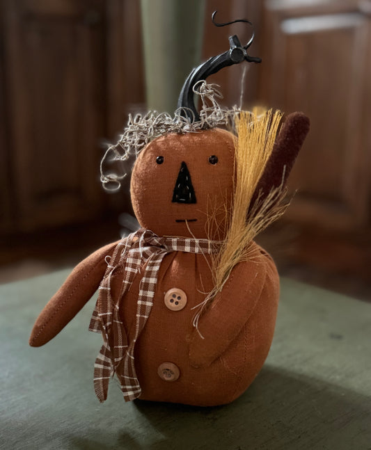 Fall Pumpkin Doll- Primitive Pumpkin Doll- Farmhouse pumpkin man