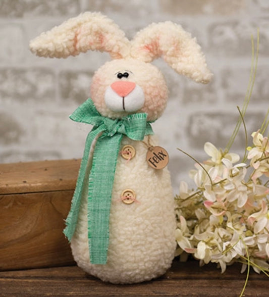 Felix Fuzzy Bunny- Fuzzy Bunny Doll- Farmhouse Bunny- Easter Bunny