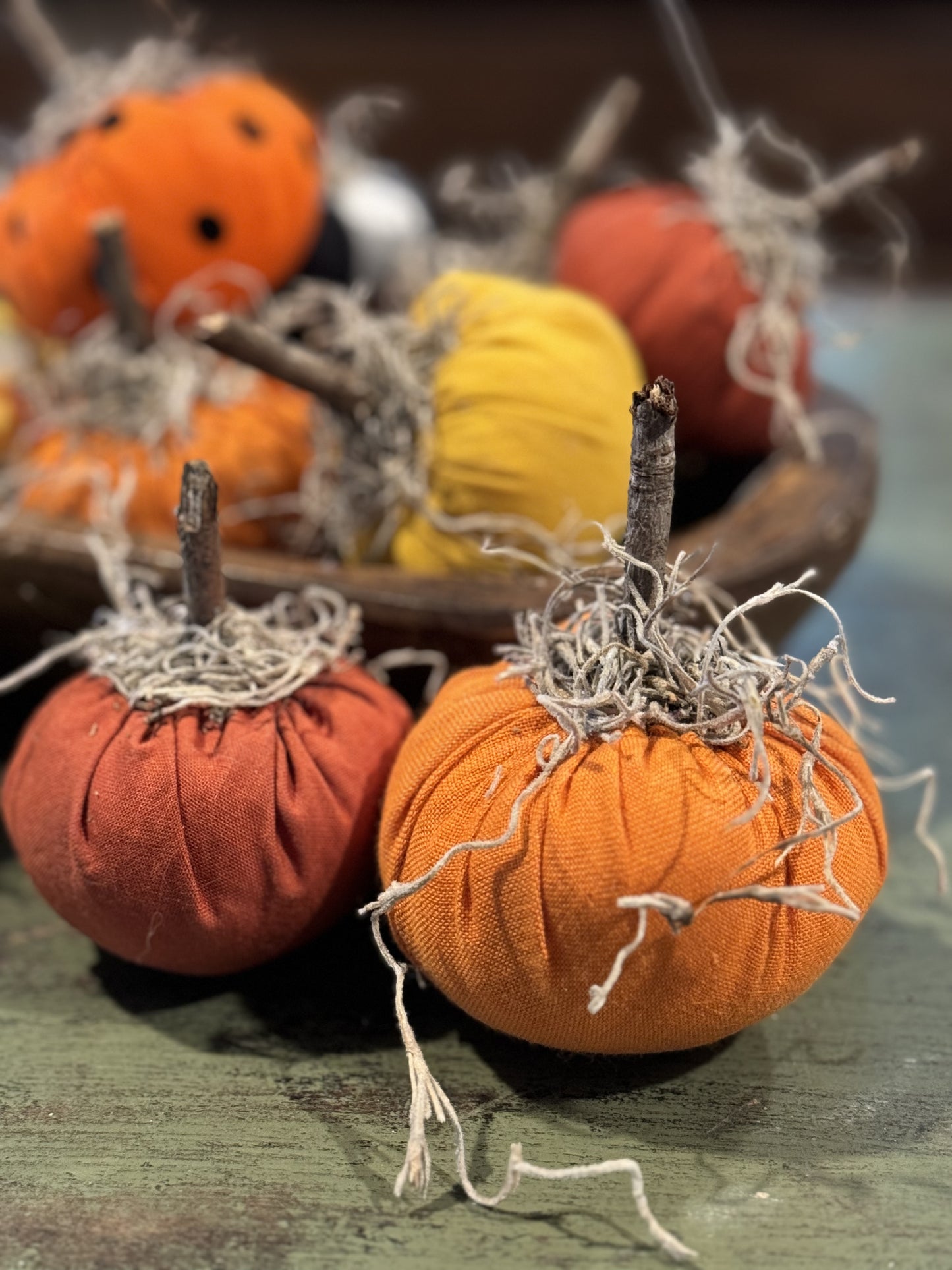 Little Pumpkin Bowl Fillers- SET of 12-handmade pumpkin bowl fillers