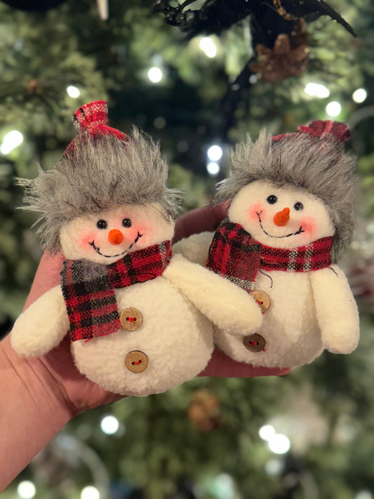 Snowman ornaments- SET of 2- Christmas ornaments- gift tags