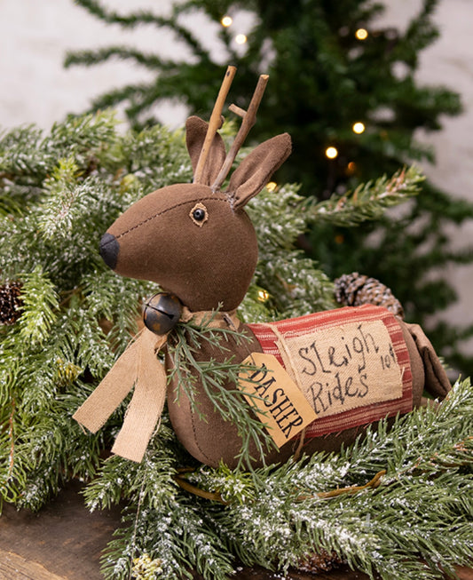 Reindeer Christmas Decor- Primitive Farmhouse Christmas Santa’s Reindeer ￼
