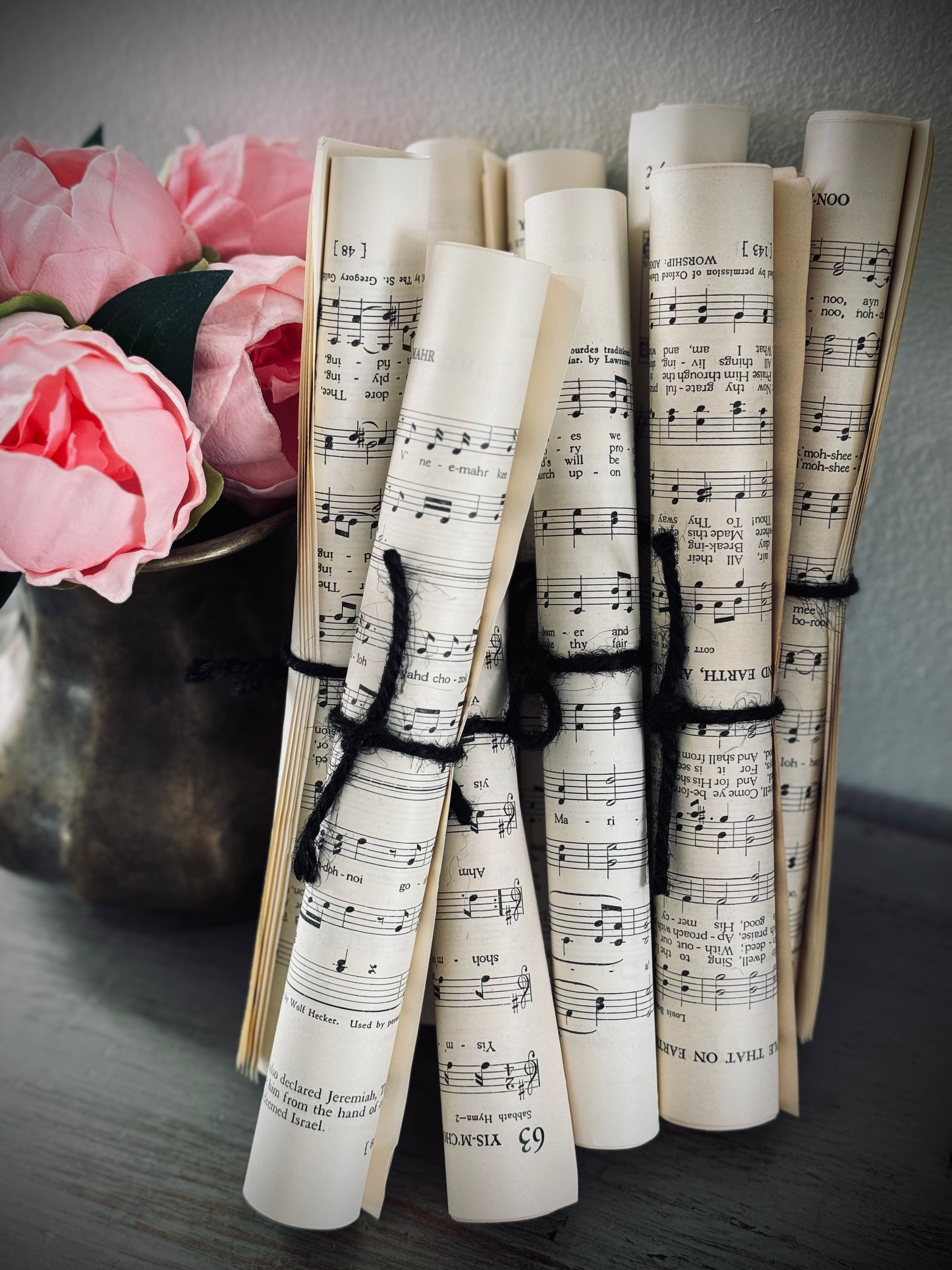 Vintage Sheet Music Bundles - 4 bundles vintage hymnal pages