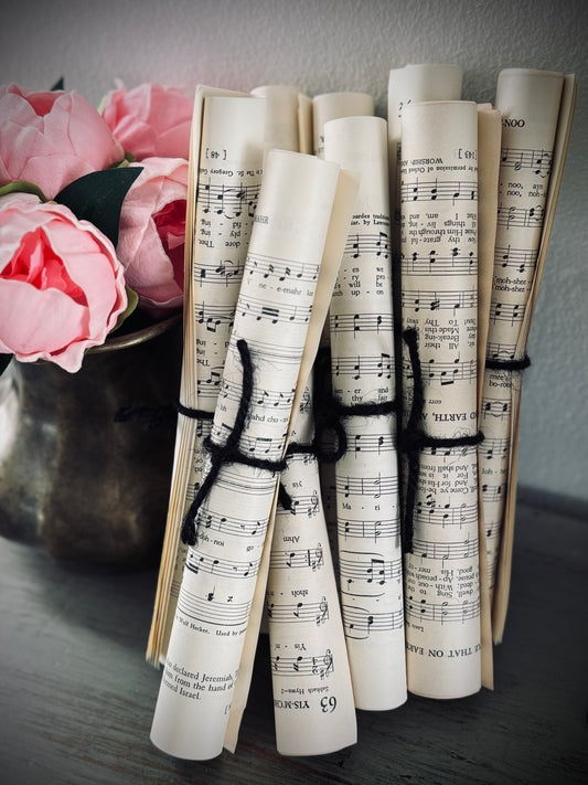 Vintage Sheet Music Bundles - 4 bundles vintage hymnal pages