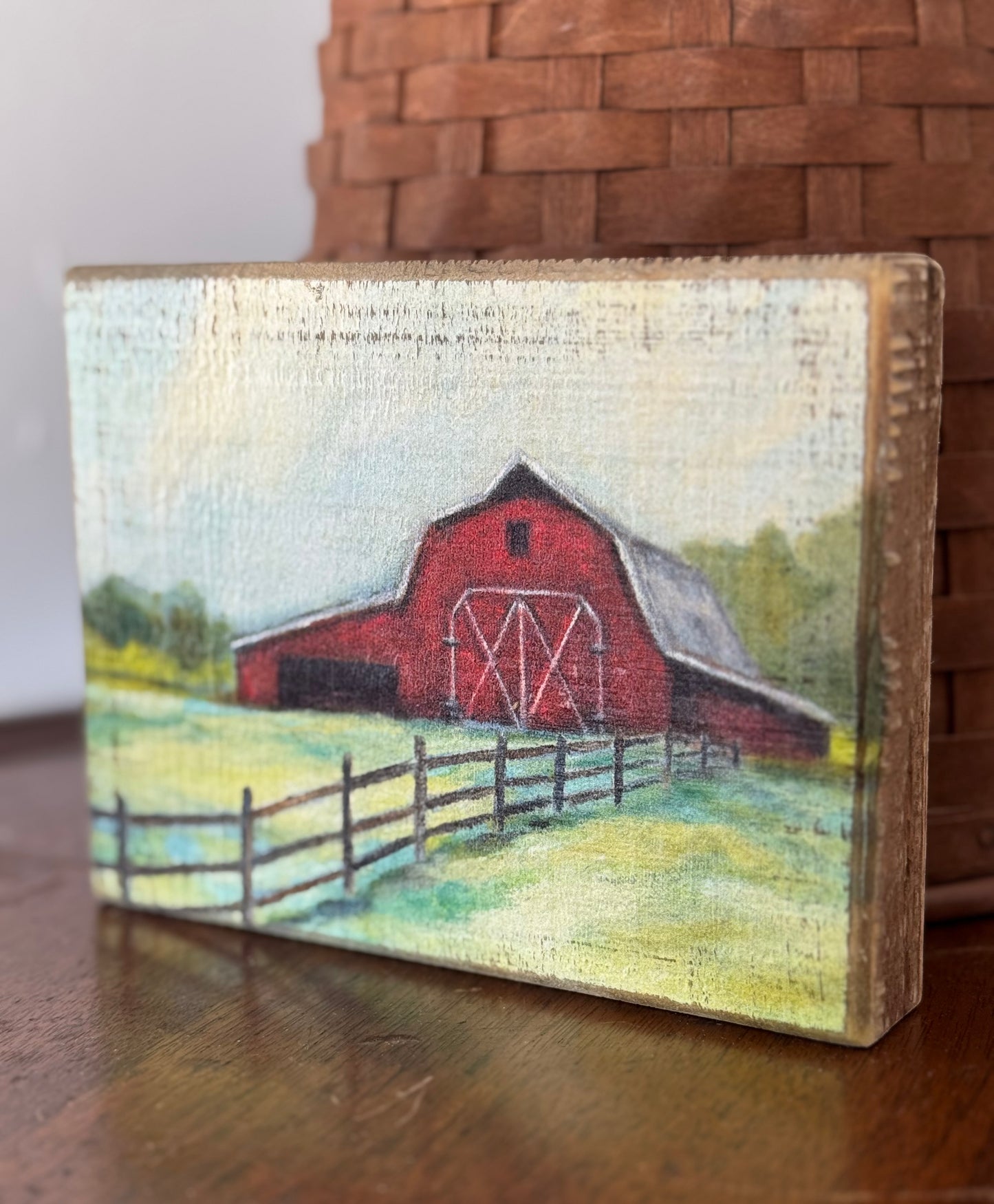 Barn Block Sign- Wood Farmhouse Barn sign - Farmhouse decor