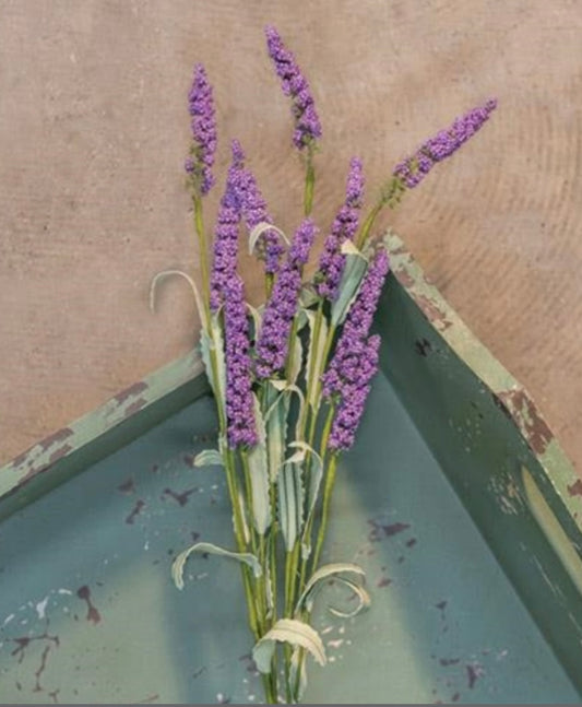 Lavender Floral Pick- SET of 2 Lavender Flowers- Farmhouse Lavender