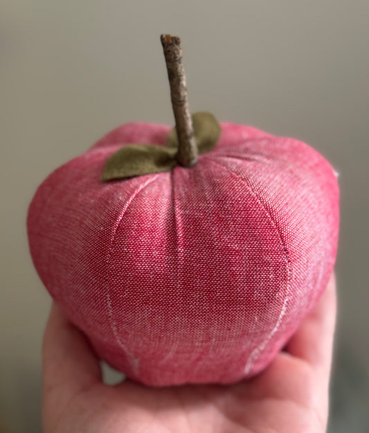 Handmade Apple- Fabric Apple - Farmhouse Apple