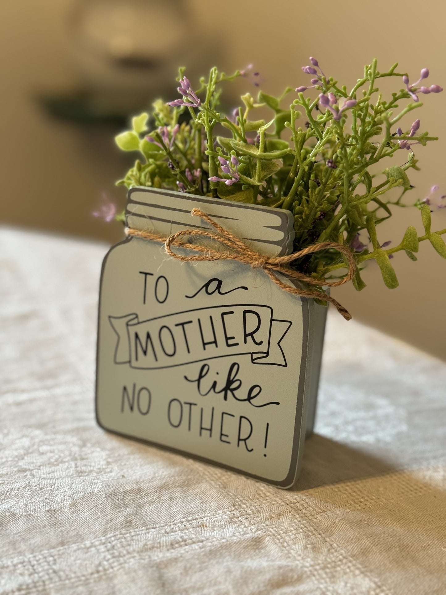 Mother’s Day wood Mason jar vase- Mother’s Day gift