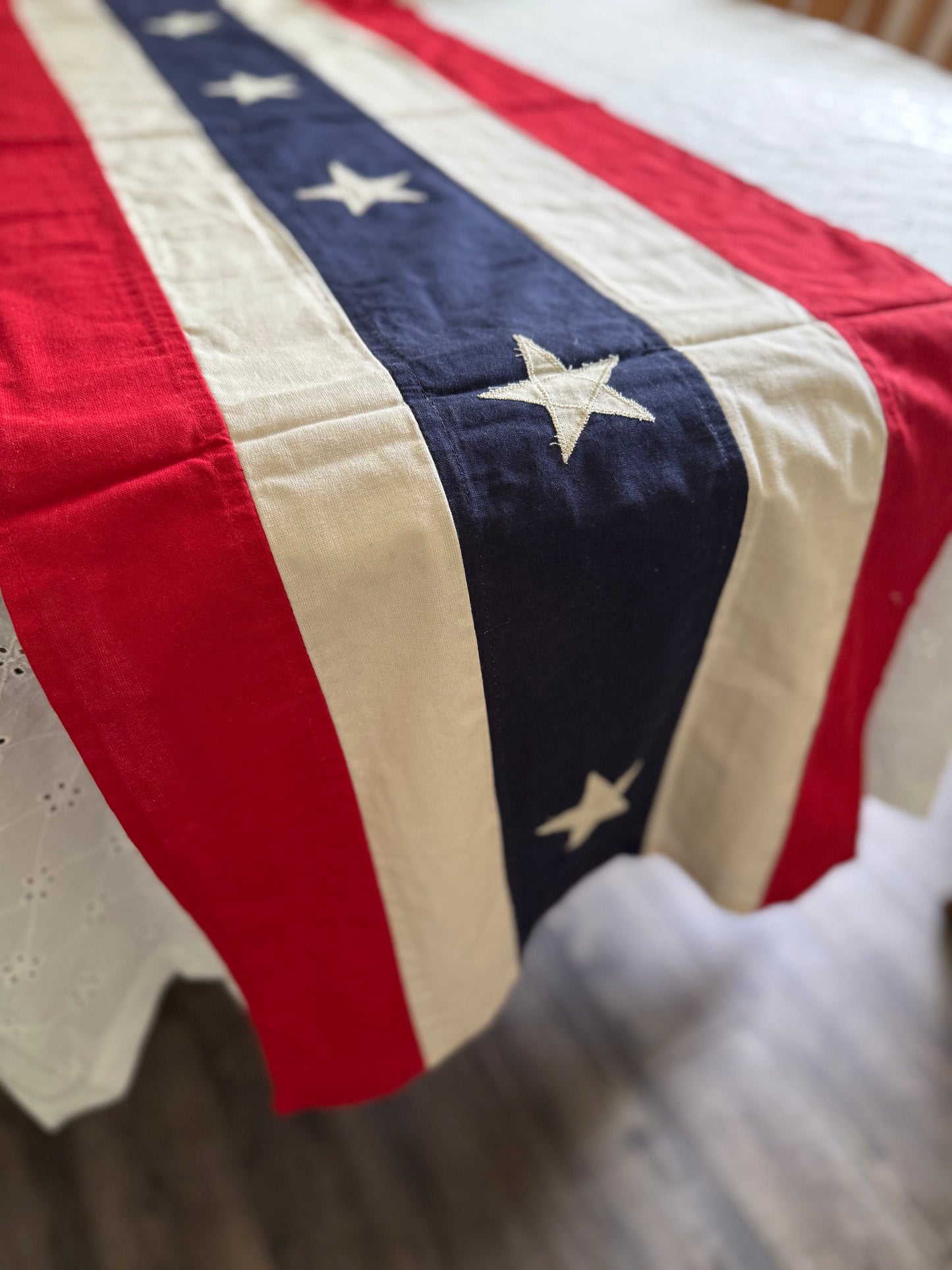 Patriotic Table Runner- Flag Table Runner- USA Decor- Americana