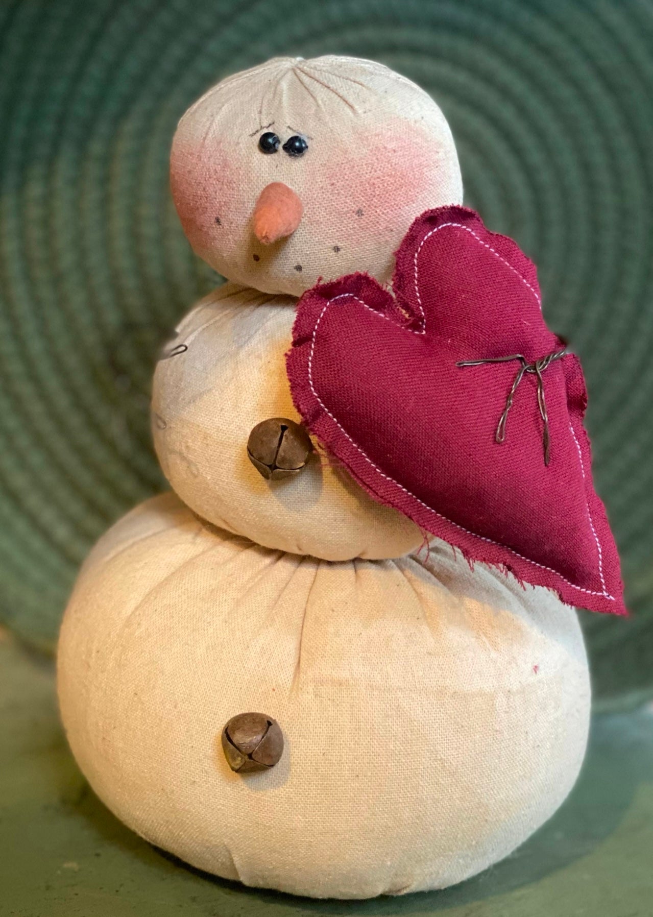 Valentine’s Day Snowman- Snowman with Heart - Valentine Decor