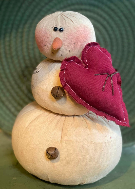 Valentine Snowman- Snowman holding heart
