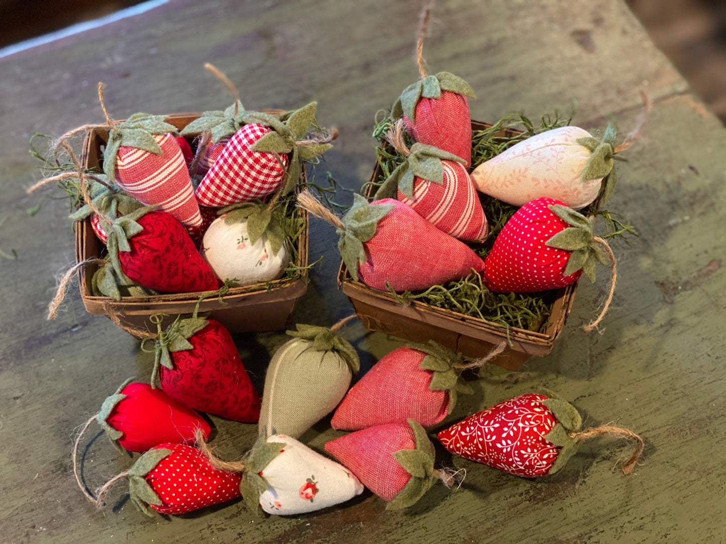 Handmade Strawberries SET of 12