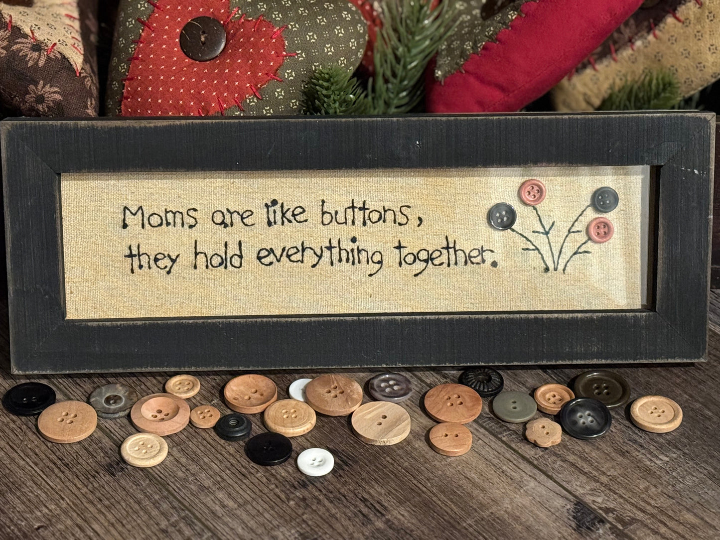 Moms are like Buttons - Mothers Day Gift- Embroidered